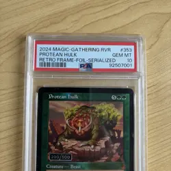 Magic The Gathering MTG - PSA 10 Serialized Protean Hulk 2024 Frame-Foil 200/500 - Image 3