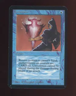 1993 MTG Magic The Gathering Alpha Unsummon - Image 1