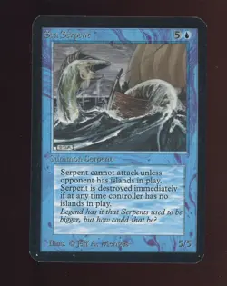 1993 MTG Magic The Gathering Alpha Sea Serpent - Image 1