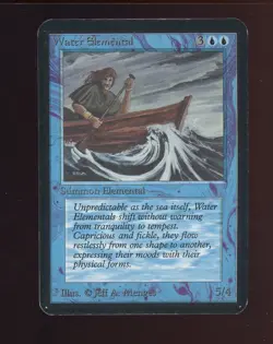 1993 MTG Magic The Gathering Alpha Water Elemental - Image 1