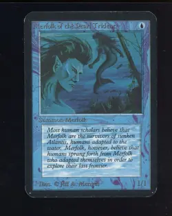 1993 MTG Magic The Gathering Alpha Merfolk of the Pearl Trident - Image 1