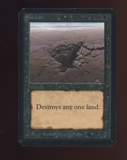 1993 MTG Magic The Gathering Alpha Sinkhole - Image 1