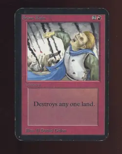 1993 MTG Magic The Gathering Alpha Stone Rain - Image 1