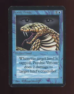 1993 MTG Magic The Gathering Alpha Psychic Venom - Image 1