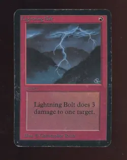 1993 MTG Magic The Gathering Alpha Lightning Bolt - Image 1