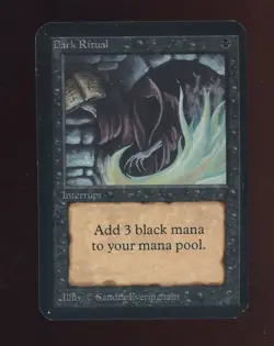 1993 MTG Magic The Gathering Alpha Dark Ritual - Image 1