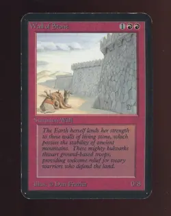 1993 MTG Magic The Gathering Alpha Wall of Stone - Image 1