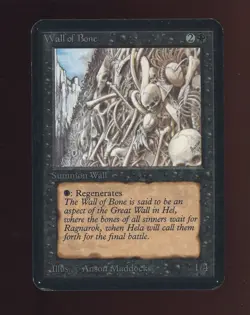 1993 MTG Magic The Gathering Alpha Wall of Bone - Image 1