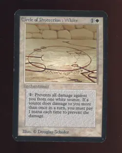1993 MTG Magic The Gathering Alpha Circle of Protection : White - Image 1