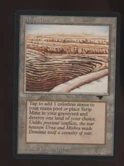 1994 MTG Magic The Gathering Antiquities Strip Mine - Image 1
