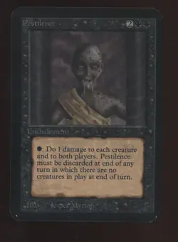 1993 MTG Magic The Gathering Alpha Pestilence - Image 1