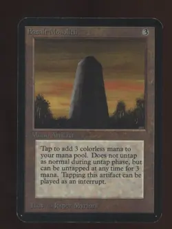 1993 MTG Magic The Gathering Alpha Basalt Monolith - Image 1