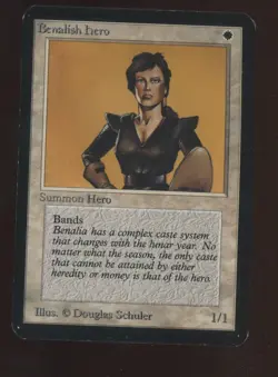 1993 MTG Magic The Gathering Alpha Benalish Hero - Image 1