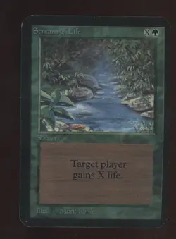 1993 MTG Magic The Gathering Alpha Stream of Life - Image 1