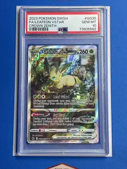 2023 Pokemon Crown Zenith Leafeon VSTAR Galarian Gallery #GG35 PSA 10 - Image 1