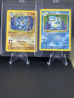 Pokemon Vintage Holo Lot Blastoise Base Set Machamp WOTC Cards - Image 1