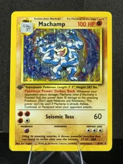 Pokemon Vintage Holo Lot Blastoise Base Set Machamp WOTC Cards - Image 2
