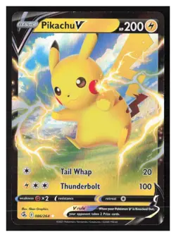 Pikachu V SWSH08: Fusion Strike #086/264 Pokemon Ultra Rare - Image 1