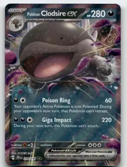 PALDEAN CLODSIRE EX 094/159 DOUBLE RARE JOURNEY TOGETHER POKEMON NEAR MINT - Image 2