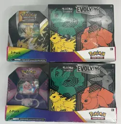 Lot of (2) Pokemon TCG SWSH Evolving Skies Costco Elite Trainer Box w/Tin SEALED - Image 1