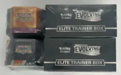 Lot of (2) Pokemon TCG SWSH Evolving Skies Costco Elite Trainer Box w/Tin SEALED - Image 3