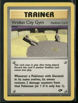 Viridian City Gym 123/132 Uncommon Gym Challenge Pokemon Moderately Played - Image 1