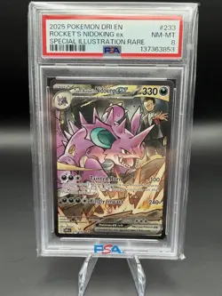 Pokemon Team Rocket's Nidoking ex 233/182 Destined Rivals Special Illustration - Image 1
