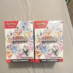 Pokemon TCG Prismatic Evolutions Booster Bundle Box 2x Includes 6 Booster Packs - Image 1