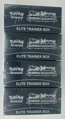 Lot of (4) Pokemon TCG Sun & Moon Burning Shadows Elite Trainer Boxes SEALED ETB - Image 5