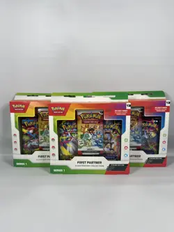 Pokemon First Partner Illustration Collection Series 1 - Lot of 3 Sealed Boxes - Image 1