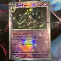 Pokemon Dusclops 036/131 Sv: Prismatic Evolutions Master Ball Pattern Holo NM - Image 1