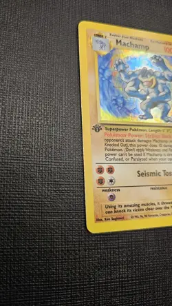 Pokemon TCG Machamp Base Set 8/102 Holo Unlimited Holo Rare LP Free Shipping 🔥 - Image 2