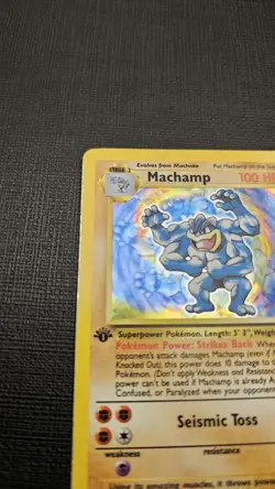 Pokemon TCG Machamp Base Set 8/102 Holo Unlimited Holo Rare LP Free Shipping 🔥 - Image 3