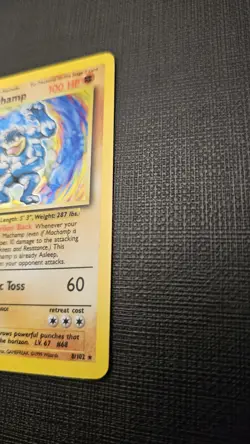Pokemon TCG Machamp Base Set 8/102 Holo Unlimited Holo Rare LP Free Shipping 🔥 - Image 4