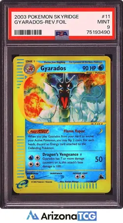 Pokemon 2003 Gyarados 11/144 Reverse Holo Skyridge PSA 9 - Image 1