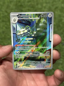 Ferrothorn Illustration Rare Holo - 209/182 - Paradox Rift Pokemon 2023 - Image 1