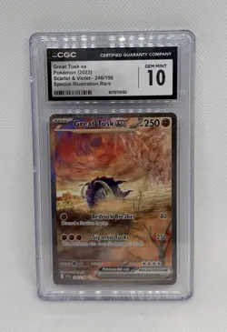 2023 POKEMON GREAT TUSK EX SV01: SCARLET & VIOLET 246/198 (CGC 10) SIR - Image 1