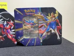-LOT OF 2-POKEMON TCG: KORAIDON ZACIAN EX- SLASHING LEGENDS TIN- 5packs each tin - Image 4