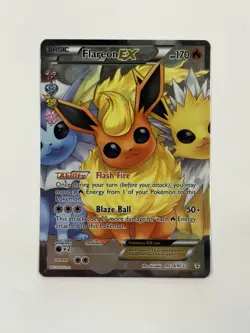 Pokemon TCG Flareon Ex RC28/RC32 Full Art Holo Generations Radiant Collection LP - Image 1