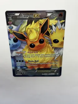 Pokemon TCG Flareon Ex RC28/RC32 Full Art Holo Generations Radiant Collection LP - Image 5