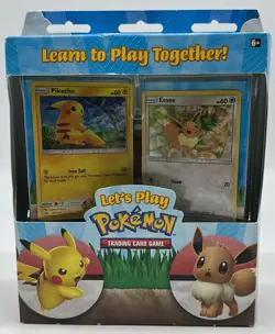Pokemon TCG Lets Play Pikachu Eevee Decks Kit Theme TCG Learn To Play Together - Image 1