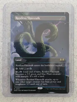MTG Restless Vinestalk #307 (Borderless) - Wilds of Eldraine Rare NM - Image 4