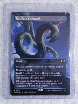 MTG Restless Vinestalk #307 (Borderless) - Wilds of Eldraine Rare NM - Image 5