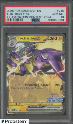 2025 Pokemon SVP Toxtricity EX Illustration Contest 2024 #215 PSA 10 - Image 1