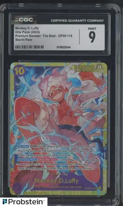 2024 One Piece Premium Booster The Best OP05-119 Monkey D Luffy SEC CGC 9 - Image 1
