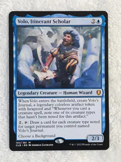 MTG Volo, Itinerant Scholar #103 Battle for Baldur's Gate Mythic NM - Image 2