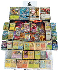 Pokemon TCG Lot 4,000+ Cards | 10 Sealed Boosters, 6 Tins, GX/EX, Vintage & Holo - Image 1