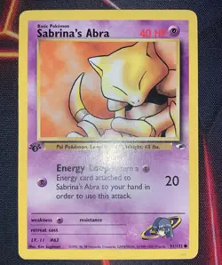 Sabrina's Abra 91/132 1st Edition Gym Heroes Pokemon Card - Image 2