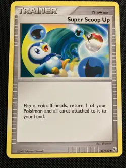 Pokemon TCG Super Scoop Up 115/130 Diamond & Pearl Common Card 2007 (LP/MP) - Image 1
