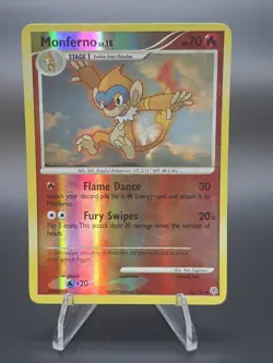 Pokemon TCG Monferno Promo Reverse Holo Card 56/130 Stamped LP - Image 1